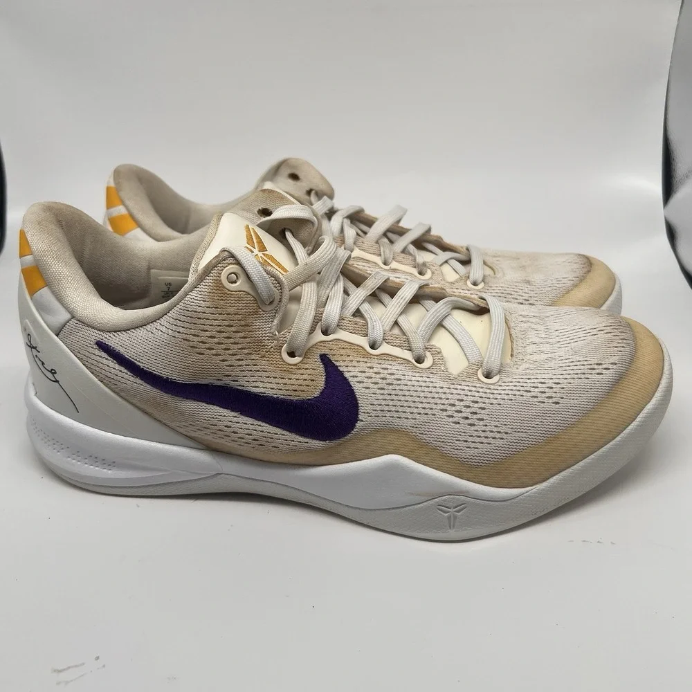 Nike Kobe 8 Protro Lakers Home Size 7 Men's Basketball Shoes Low Insoles Mamba